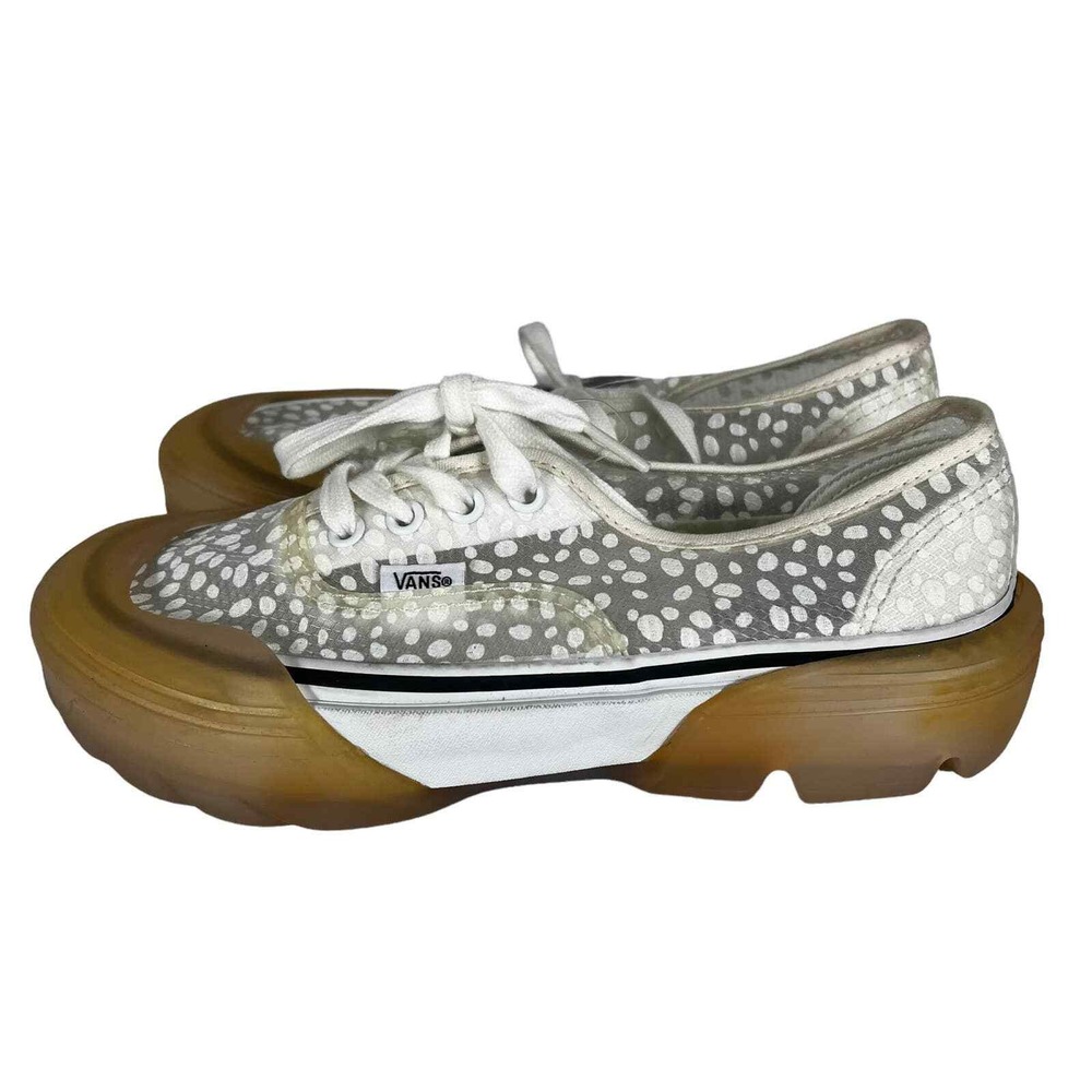 Vans Authentic Modular Mesh Polka Dot Gum Sole Sneakers White NWT Womens 7.5 - Picture 6 of 16